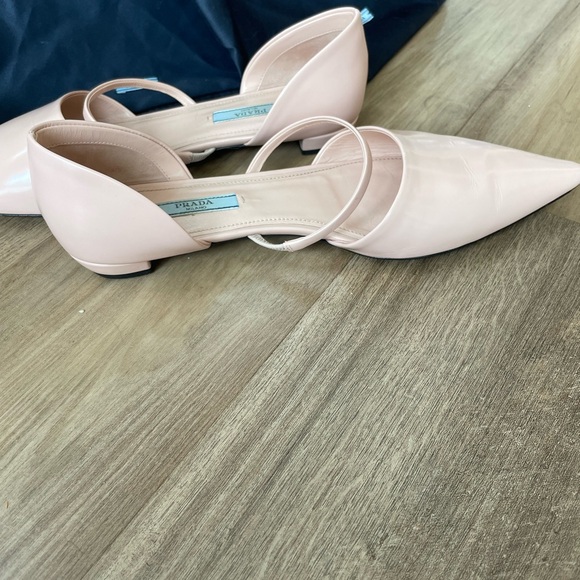 Prada Shoes Pointed Toe Flats in Orchid with Branded Strap size 37.5 - Picture 10 of 11
